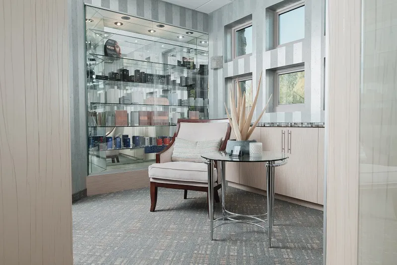 Modern waiting area inside Guyette Med Spa in Scottsdale & Avondale, AZ